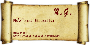 Mézes Gizella névjegykártya