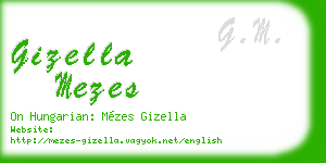 gizella mezes business card